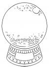 Снежный шар Раскраска зима распечатать